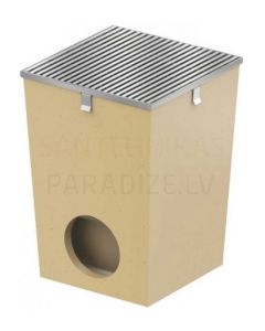 ACO Self rain gullie with stainless steel grille
