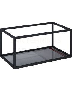 Elita additional metal shelf with glass FRAME 80 black