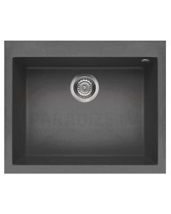 ELLECI stone mass kitchen sink QUADRA 110 Dark grey 61x50 cm