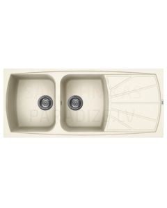 ELLECI stone mass kitchen sink LIVING 500 Bianco Antico 116x50 cm