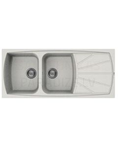 ELLECI stone mass kitchen sink LIVING 500 Bianco Pietra 116x50 cm