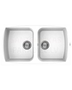 ELLECI stone mass kitchen sink LIVING 450 Bianco 86x50 cm