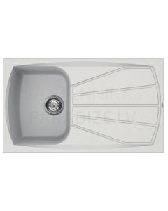 ELLECI stone mass kitchen sink LIVING 400 Bianco 86x50 cm