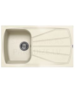 ELLECI stone mass kitchen sink LIVING 400 Bianco Antico 86x50 cm
