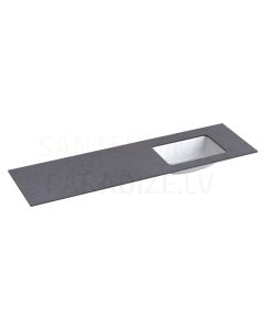 KAME HPL sink with table top (black moon) 10x1600x465 mm