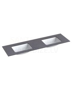 KAME HPL izlietne ar galda virsmu (melns mēness) 10x1600x465 mm