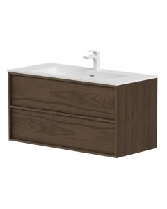 KAME sink cabinet HOME 100 (Brown oak)