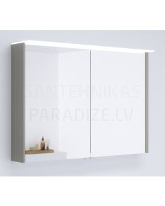 KAME шкафчик с зеркальными дверцами LOFT 100 с LED (серый камень) 700x1000 мм