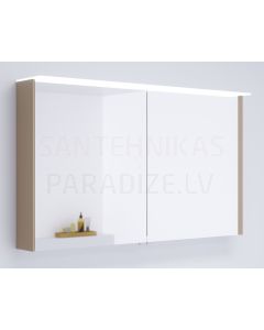 KAME mirror cabinet LOFT 120 with LED (cocoa brown) 700x1200 mm
