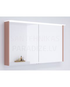 KAME шкафчик с зеркальными дверцами LOFT 120 с LED (розовый) 700x1200 мм
