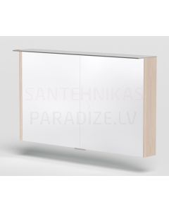 KAME mirror cabinet NATURA WOOD 120 with LED (light oak) 700x1200 mm