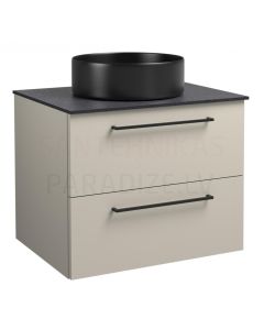 RB JOY TONDO 60 sink cabinet with sink (Taupe/black moon) 500x590x465 mm