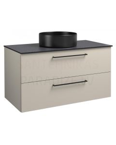 RB JOY TONDO 100 sink cabinet with sink (Taupe/black moon) 500x1000x465 mm