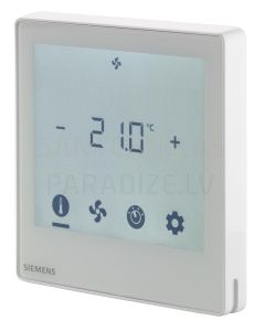 Siemens touch screen room thermostat with KNX communication for 2-/4-pipe fan coil RDF800