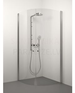 STIKLA SERVISS dušas kabīne NICOLE hroms + caurspīdīgs stikls 200x90x90
