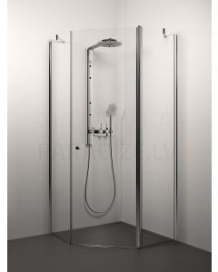 STIKLA SERVISS shower enclosure SIMONA chrome + transparent 200x110x110