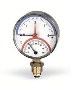 WATTS thermomanometer Dn80 0-120°C 0-6 bar radial