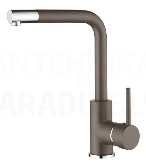 Aquasanita stone mass kitchen faucet FORTE Mocha Warm