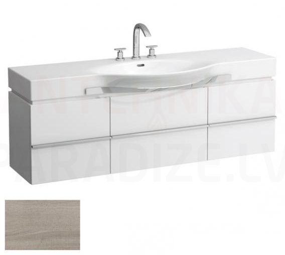 Washbasin cabinet Case for Palace, 1495x375 mm, h = 460 mm, 2D, 1A, chalked oak