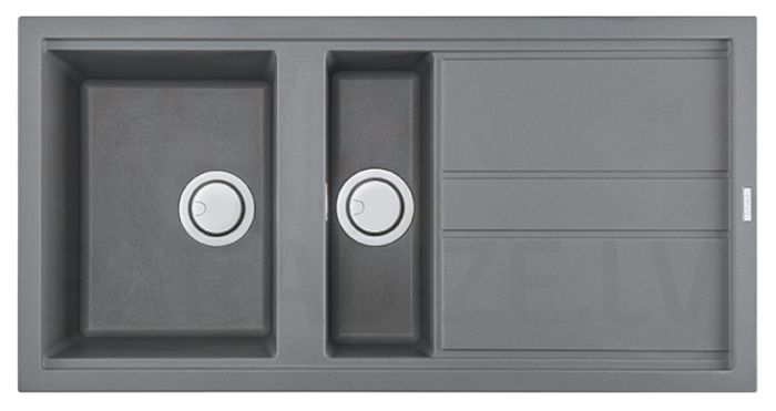 ELLECI akmens masas virtuves izlietne BEST 475 Gaiši pelēks 100x51 cm