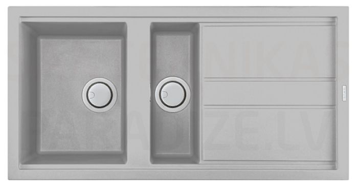ELLECI akmens masas virtuves izlietne BEST 475 Aluminium 100x51 cm