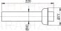 Alcaplast Sifona caur.ar dekšķīvi.P046 DN40 L=220mm d77