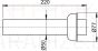 Alcaplast Sifona caur.ar dekšķīvi.P047 DN50 L=220mm d90