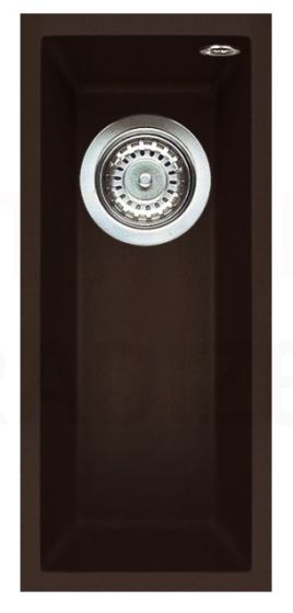 ELLECI akmens masas virtuves izlietne QUADRA  50 UNDERMOUNT Espresso 20x44 cm