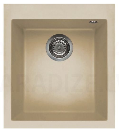 ELLECI stone mass kitchen sink QUADRA 100 Champagne 41x50 cm