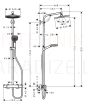 Hansgrohe смеситель термостатический c душем комплект CROMETTA S Showerpipe 240 1JET