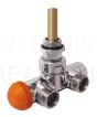 HERZ DE LUXE dizaina radiatora pieslēgums L-290mm DN11 starpasu izmērs 50mm (hromēts)