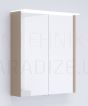 KAME veidrodinė spintelė LOFT  60 su LED (kakavinė) 700x600 mm