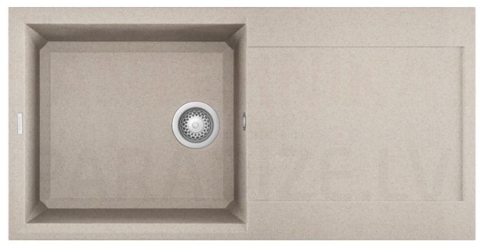 ELLECI akmens masas virtuves izlietne EASY 480 Avena 100x50 cm
