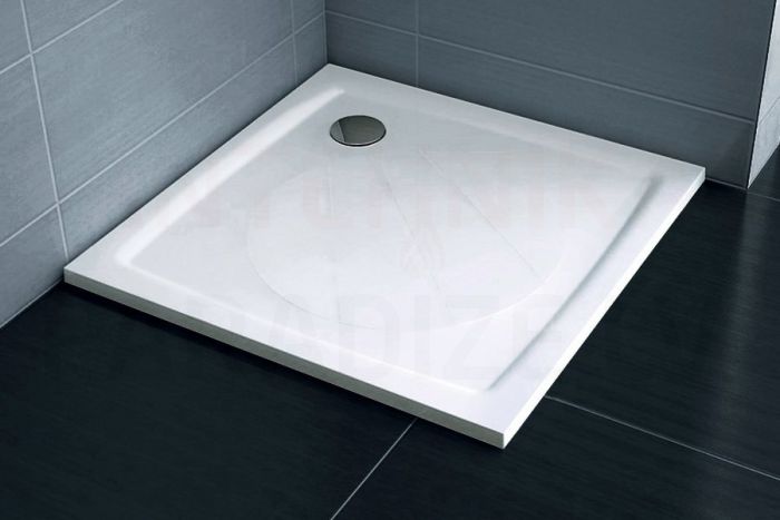 Ravak dušas paliktnis kvadrātveida no lietā marmora Perseus Pro 800 x 800