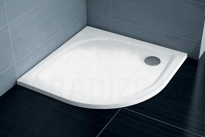 Ravak dušas paliktnis pusapaļais no lietā marmora Elipso Pro Flat 900 x 900