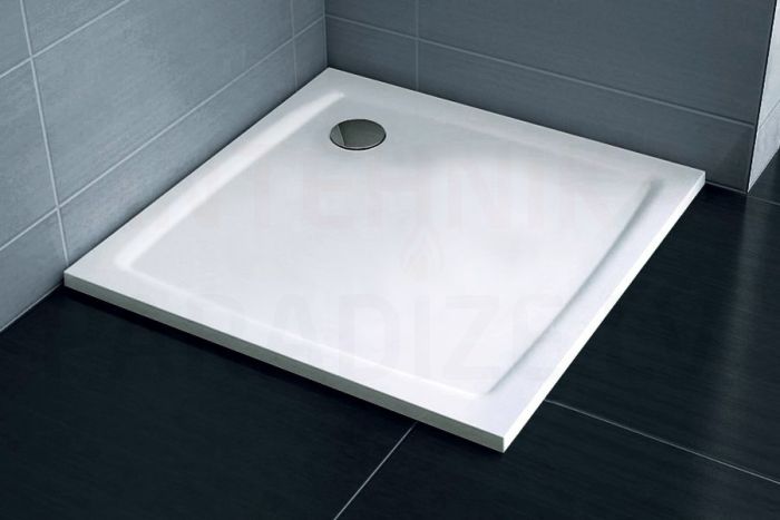 Ravak dušas paliktnis kvadrātveida no lietā marmora Perseus Pro Flat 900 x 900