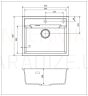Reginox stone mass kitchen sink Amsterdam 54 Pure White tapwing 60x51cm