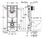 GROHE WC komplekts 5in1 iebūvējamais rāmis + poga Even + KKPOL pods Selene ar SC vāku (balts)
