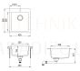 HELIKA akmens masas virtuves izlietne SIMPLEX (AWP) 425 Beige 42.5x50 cm