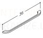 KAME H7 rankena (chromas) 360 mm
