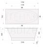 PAA stone mass bathtub UNO GRANDE 1700x750x640