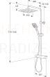 Gustavsberg shower set with thermostat Estetic Square