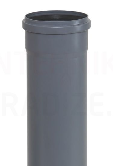 Iekšējā pelēkā kanalizācijas caurule Ø100 (110)/ 500 mm