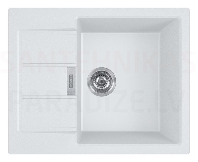 FRANKE кухонная раковина из каменной массы SIRIUS 2.0 Tectonite Arktis weiss 62x50 см