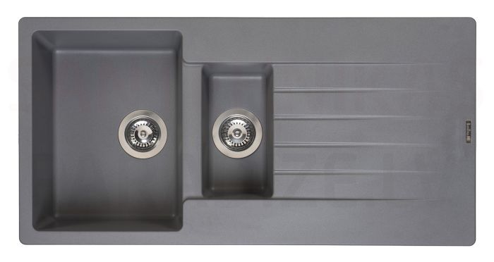 Reginox akmens masas virtuves izlietne Harlem 15 Grey Silvery 100x50cm