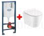 GROHE WC komplekts 5in1 iebūvējamais rāmis + poga Even + KKPOL pods Teja ar SC vāku (balts)