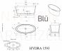BLU akmens masas vanna HYDRA 1600