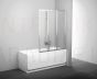 Ravak vannas siena VS3 100 balta + caurspīdīgs stikls