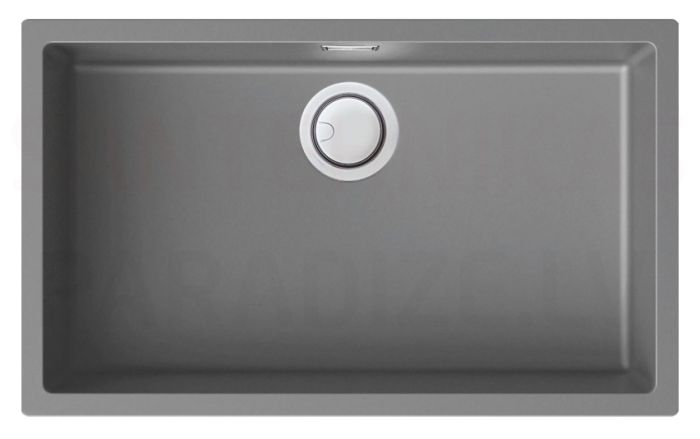 ELLECI akmens masas virtuves izlietne ZEN 130 Gaiši pelēks 75.6x45.6 cm
