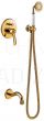 TRES CLASIC RETRO built-in shower faucet with shower set, gold